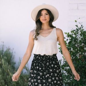 Off white dressy tank top